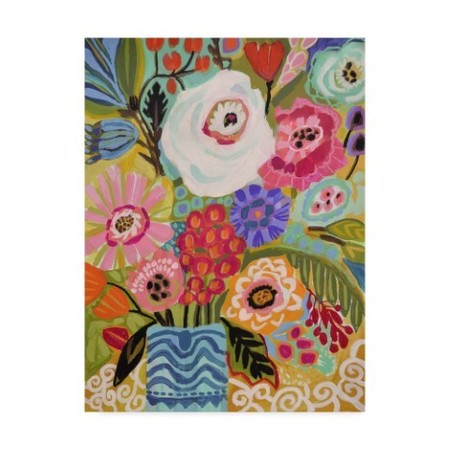 TRADEMARK FINE ART Karen Fields 'Fresh Flowers In Vase Ii' Canvas Art, 24x32 WAG09680-C2432GG